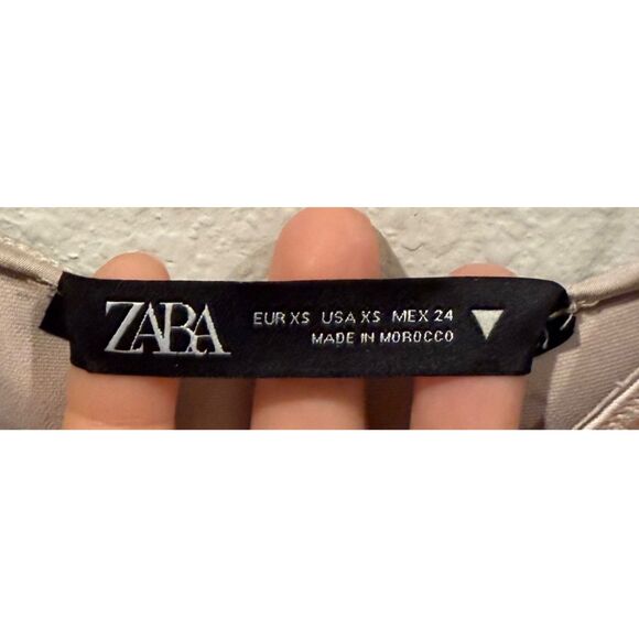 ZARA Mesh Tulle Top Printed Blouse - Picture 3 of 6